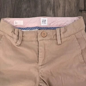Girls GAP Khaki Jeans Pants Size 7 Slim - Picture 1 of 4