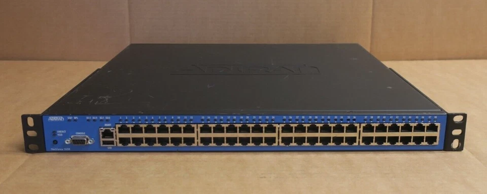 Adtran NetVanta 1638 48x Gigabit Ethernet RJ45 L2/3 1U 2xXIM Slot Managed Switch - Image 1 of 4