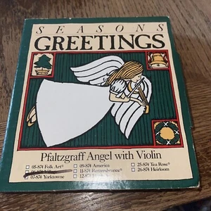 Pfaltzgraff Seasons Greetings Angel 1989 ANGEL Ceramic Christmas Ornament - Picture 1 of 7
