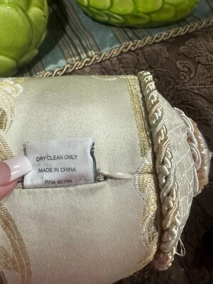 Waterford Linens  Luxury Rope Trimmed Decorative Bolster Pillow - Image 1 of 4