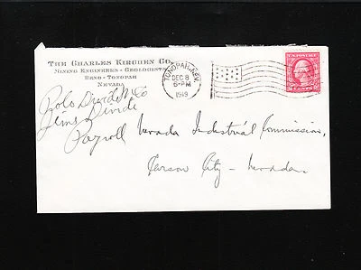 Charles Kirchen Co Mining Engineers Geologists Tonopah Nevada Flag 1919 Cover = - Image 1 of 2