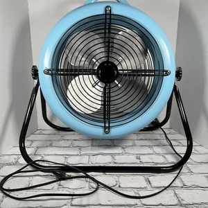 Vintage LASKO Baby Blue Metal Fan 2-Speed Mid Century Industrial No 1250 Made US - Picture 1 of 21