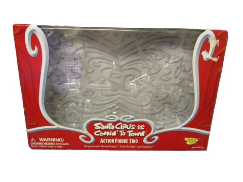 Santa Claus Is Comin' To Town Action Figure Trio Empty Box Cover