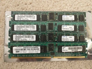 Lot of 4 IBM FRU 12R8255 M338T2953CZ3-CD5M2 1GB DIMMS - Picture 1 of 5