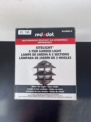 Landscape Light Red Dot B330BRE-R 75w 3 Tier Garden  Glass Globe BR S18 - Image 1 of 4