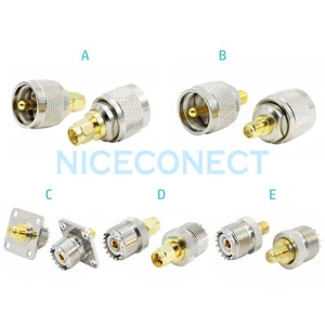 1x UHF PL-259 SO-239 Macho Hembra a SMA Enchufe Jack RF Conector Coaxial Adaptador - Imagen 1 de 6