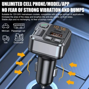 Bluetooth-Autoadapter Fm-Transmitter Usb-Aux-Radio Freisprecheinrichtung Mp3- ▽ - Picture 1 of 18