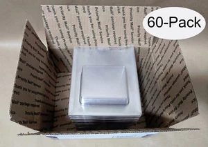 NEW 60pcs 7 1/8" x 6" Clear Plastic Hanging Display Clamshell Retail Packaging - Picture 1 of 10