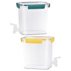  2 Pcs Liquid Dispenser Plastic Iced Beverage Drink Jar Lemonade Container