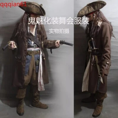 Trajes de Captain Jack Sparrow Piratas del Caribe Halloween Disfraz de disfraces Foto 1 de 4