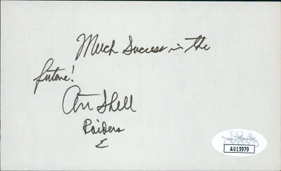 Art Shell Oakland Raiders Signed 3x5 Index Card JSA Authenticated - Image 1 of 2