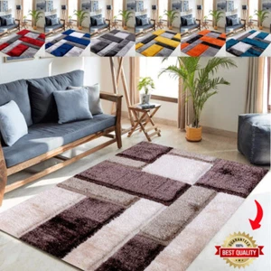 Stylish Large Shaggy Area Rug NonSlip Livingroom Bedroom Runner Carpet Floor Mat - Picture 1 of 11