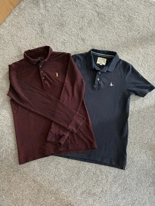 Next And Jack Wills Boys Polo Shirt Bundle Navy And Burgundy Age 10/11 Years - Picture 1 of 10