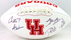 Keenum/ Ware/ Ward Jr/ Kolb/ Klingler Signed Cougars Logo Football- JSA W Auth - Picture 1 of 4
