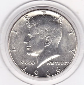 Münze Kennedy Half Dollar 1966 (40% Silber) - Bild 1 von 2