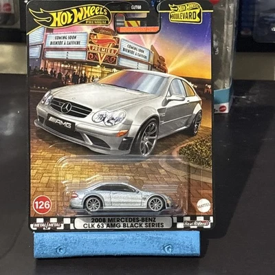Hot Wheels Premium Boulevard 2008 Mercedes-Benz CLK 63 AMG Black Series 126 - Image 1 of 2