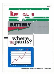 THE LEGO MOVIE Lord Business' Evil Lair AUFKLEBERBOGEN für Set # 70811 NEU - Bild 1 von 2