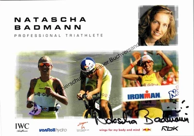 Original Autogramm Natascha Badmann // Triathlon Ironman /// Autogramm Au 352477 - Bild 1 von 2