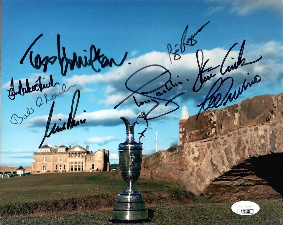 FOTO BRITÁNICA ABIERTA FIRMADA A MANO 8x10 color treviño+precio 8 firmada jsa Foto 1 de 1