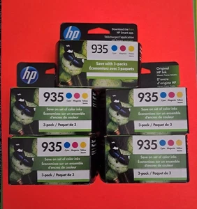NEW - Lot 5 GENUINE HP 935 Tri-Color Ink Cartridge Cyan Magenta Yellow - Picture 1 of 1