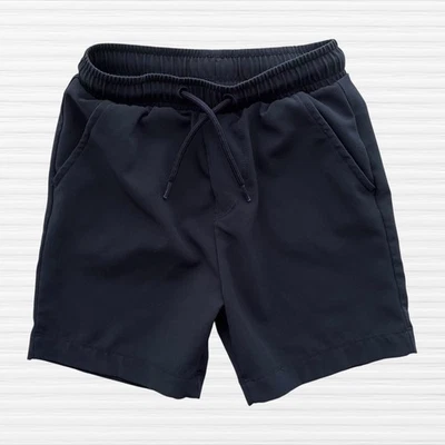Vineyard Vines Boys Performance Shorts Navy Blue Drawstring Elastic Waist Size 5 - Image 1 of 4