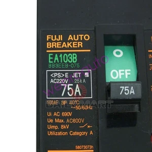 Nuevo En Caja FUJI EA103B 3P 75A Disyuntor - Imagen 1 de 2