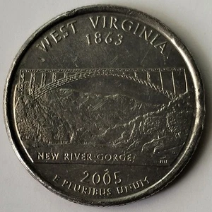 USA 2005 West Virginia State Quarter Dollar Commemorative coin - Picture 1 of 2