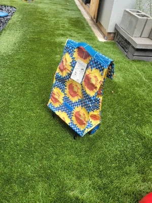 雅芳向日葵可折叠滚袋市场滚轮袋带轮子罕见  — 第 1/4 张图片