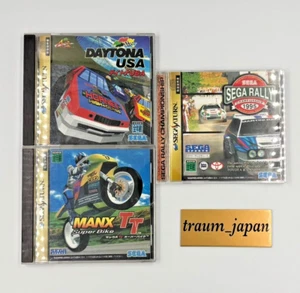 Manx TT Super Bike Daytona USA Sega Rally 1995 set of 3 Sega Saturn SS Japan Ver - Picture 1 of 3