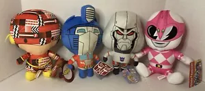 Toy Factory Plush Lot Of Flash, Optimus Prime, Megatron, And Pink Power Ranger - Picture 1 of 6