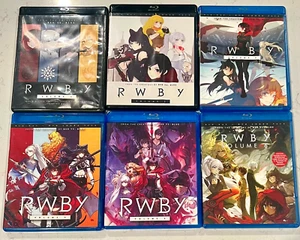 RWBY Blu-Ray Volume 1-6 --Vol 1 & 5 Blu-Ray Only & Vol 2, 3, 4, 6 Blu-Ray/DVD - Picture 1 of 24