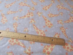 2 Yards Gray Polka Dot Giraffee Flannel Fabric - Picture 1 of 1