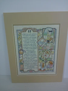 Finished Cross Stitch If A Child Lives With Nursery Poem Completed 14x18 - Picture 1 of 7