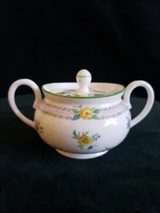 MC Cauldon Ltd. England Porcelain Floral Handpainted Handled Sugar Bowl - Picture 1 of 15