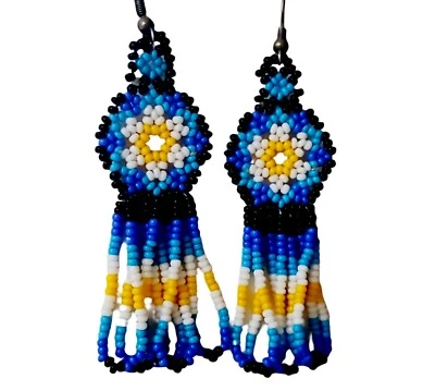 Pendientes Sunburst Cuelga Semilla Cuentas Embera Chami Tribu Colombia  Foto 1 de 3