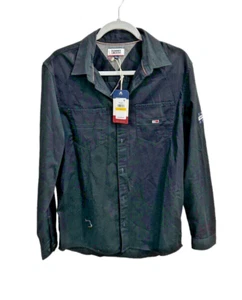 Tommy Hilfiger Tommy Jeans Black Button Down Shirt Sz Med NWT TJ Main - Picture 1 of 12