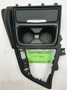 15-19 BMW F80 F82 F83 M3 M4 OEM CENTER CONSOLE CUPHOLDER TRIM PANEL BLACK - Picture 1 of 11