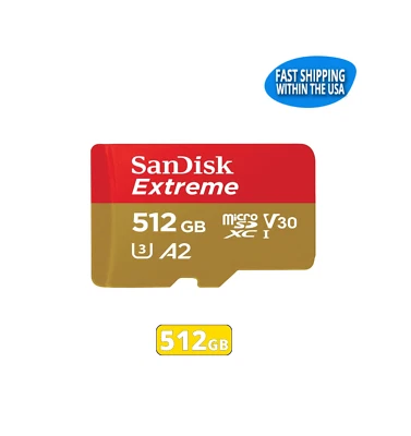 Sandisk 512GB Extreme MicroSD Memory Card GoPro HERO10 Black Bones HERO11 Black - Image 1 of 3