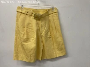 NWT BANANA REPUBLIC Long Linen/Cotton Belted Shorts- SZ 8 - Picture 1 of 6