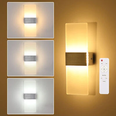 Modern LED Wandleuchte Dimmbar Innen Wandlampe Flur Strahler Up Down Leuchte 12W - Bild 1 von 4