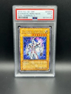 Yugioh PSA 9 MINT Elemental Hero Neos DT01-EN005 Rare DUEL TERMINAL 2010 S#4128 - Image 1 of 2