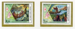 Monaco 1991 Croix-Rouge monégasque Y&T 1797 & 1798 2 timbres neufs /TE1844 - Picture 1 of 1