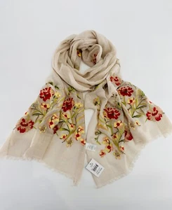 J.Jill ~ NEW Very Pretty Embroidered Floral Scarf ~ NWT (2F9) - Picture 1 of 7