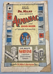 1935 Dr. Miles New Weather Almanac and Handbook of Valuable Information - Picture 1 of 4