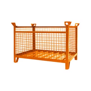 Gitterbox Stapelpalette TL 1500 kg 800 x 1500 x 750 mm - Stapler | Kran - Orange - Bild 1 von 2