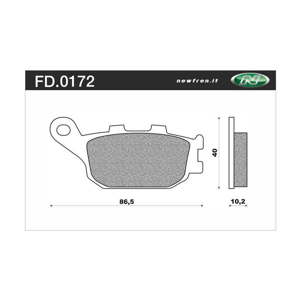 Newfren Rear Brake Pads for Yamaha FZ6N 2004-2008 >Tour Sintered - Image 1 of 1