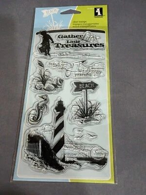 Inkadinkado Down By The Seaside #60-30059 Juego de 6 SELLOS TRANSPARENTES NUEVOS Foto 1 de 2