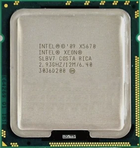INTEL XEON X5670 SLBV7 2.933GHZ 6 CORE LGA 1366 CPU PROCESSOR - Picture 1 of 1