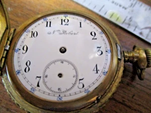 N. Robert Fancy Hunter Case Pocket Watch Works - Picture 1 of 5