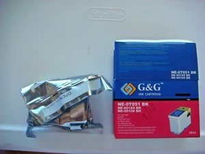 New Sealed G&G Black Epson Ink Cartridge NE-0T019 BK (Exp 3/18) (B569) - Picture 1 of 4